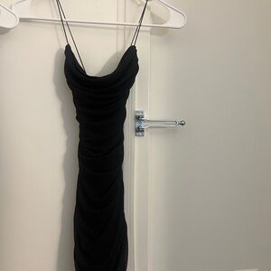 Oh Polly Black Bodycon Cocktail Dress